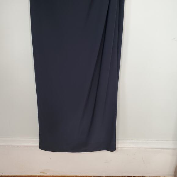 Lauren Ralph Lauren Long Sleeve Gown Evening Formal Dress Navy Blue Size US 8 - Picture 6 of 12